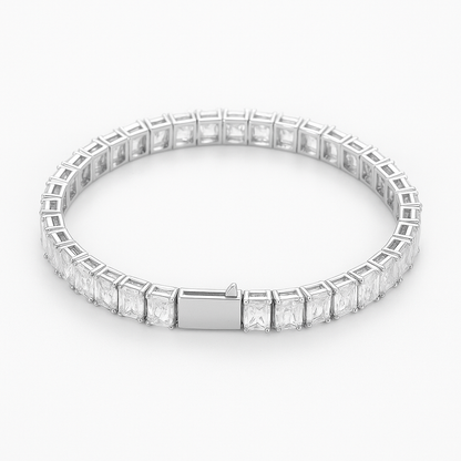 VIORA 6mm Iced Rectangular Tennis Bracelet